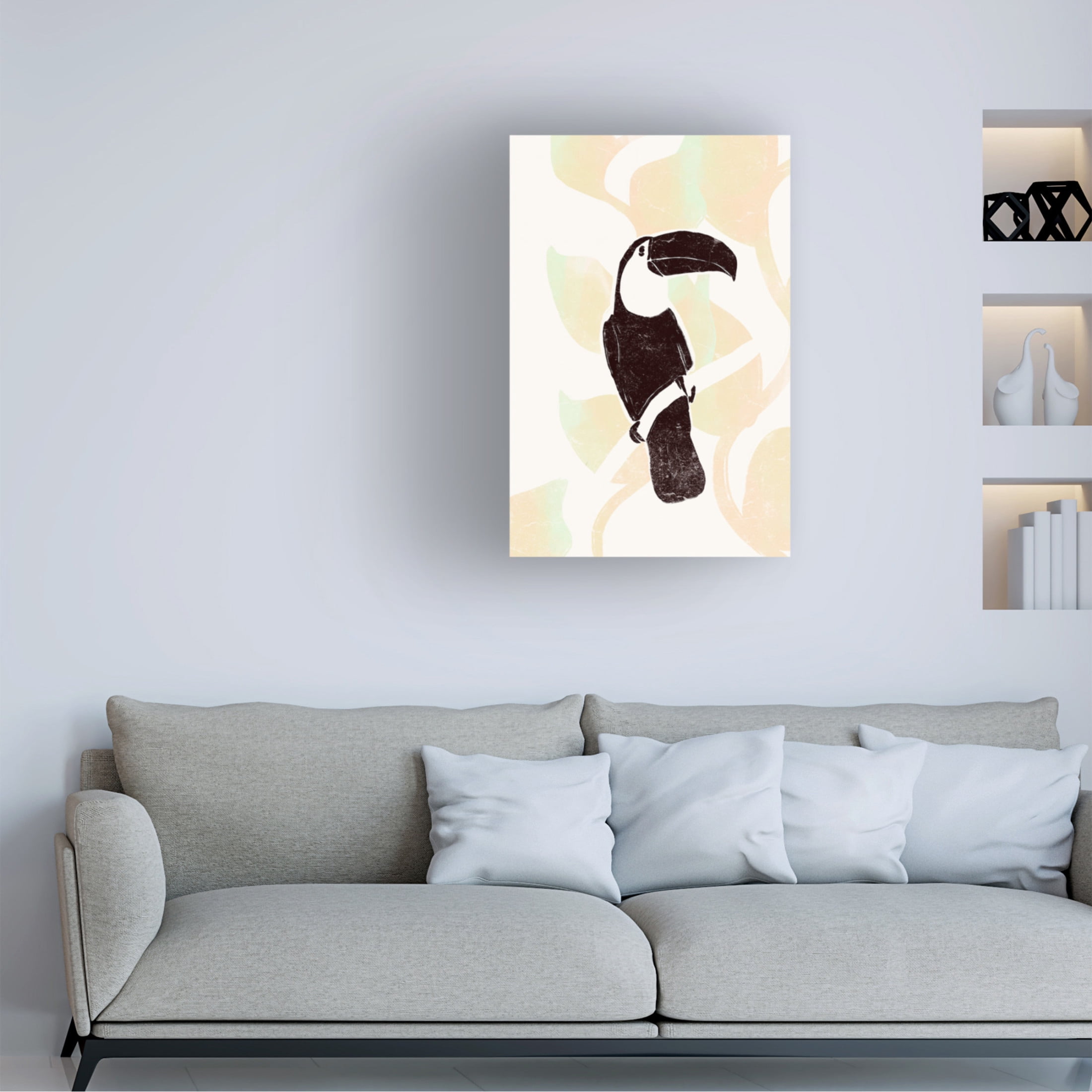 Canvas Wall Art - Yuyu Pont 'Toucan' Wall Art for Living Room, Bedroom, or Office Décor by Trademark Fine Art - 16 x 24 Inches