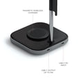thumbnail image 3 of Soporte para Auriculares SATECHI Gris con Carga Inalámbrica y USB Tipo-C Compatible con iPhone y Dis, 3 of 8
