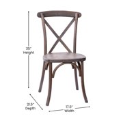 Advantage Series Wooden X-back Chair, Multiple Finishes