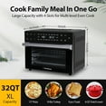 thumbnail image 5 of Aeitto 32QT Extra Large Air Fryer, 19-In-1 Air Fryer Toaster Oven Combo with Rotisserie and Dehydrator, Digital Convection Oven Countertop Airfryer Fit 13" Pizza, 1800w, 5 of 9