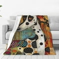 thumbnail image 1 of Fotbe Abstract Dalmatian Art Manta de Franela Acolchonada con Estampado, Súper Suave y Esponjosa, Extra Grande para Sofá, Cama, Uso Todo el Año-80"x60", 1 of 7