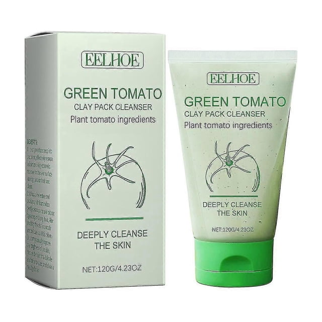 Green Tomato Clay Mask, Green Tomato Clay Mask Cleanser, Korean Green Tomato Clay Mask Facial Cleanser, Green Tomato Clay Pack Cleanser