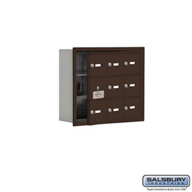 SalsburyIndustries 19135-09ZRK Cell Phone Storage Locker With Front Access Panel - 3 Door High Unit, Bronze