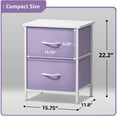 thumbnail image 4 of Sorbus 2 Drawers Nightstand Chest End-Table- Purple, 4 of 5
