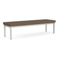 thumbnail image 1 of Lenox Steel Reception Waiting Room 3-Seat Bench / Silver Steel / Brown, 1 of 5