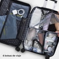 thumbnail image 4 of Juego de 3 Maletas de Viaje Rigidas Rumbo Azul 20 24 28 Pulgadas, 4 of 9