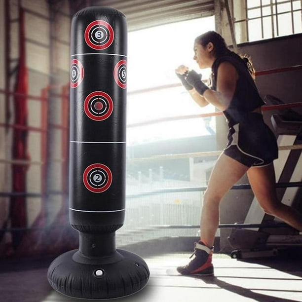 Saco de boxeo bolsa de torre de soporte de objetivo de fitness inflable independiente JAMW Sencillez Walmart en linea