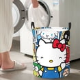 thumbnail image 6 of Hello Kitty Laundry Hamper, Dirty Clothes Hamper Storage Basket for Bathroom Bedrooms, Circular Hamper with Handles, Gifts for Boys Girls Men Women, 6 of 8