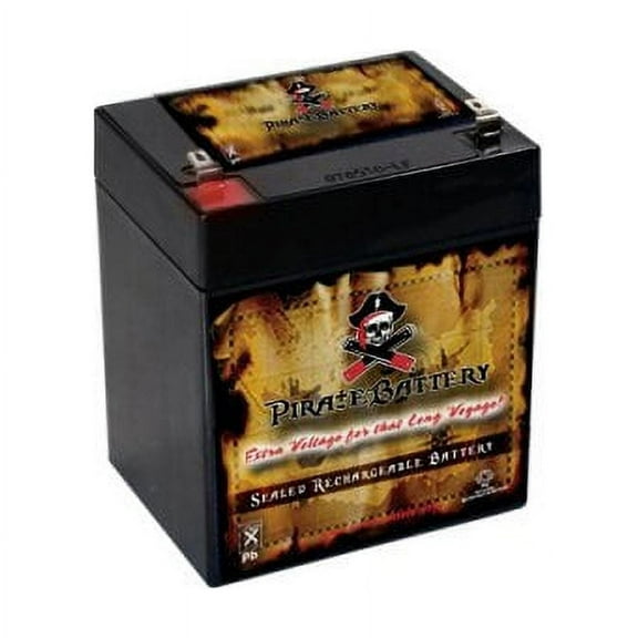 Pirate Battery 12V (12 Volt) (12 Volt) 4.5Ah Sealed Lead Acid (SLA) Battery - T1 Terminals - for Pb-12-4.5