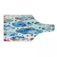 thumbnail image 1 of Modern Cutting Board, Colorful Clouds Pattern with Raindrops Rainy Weather Sky Illustration, Decorative Tempered Glass Cutting and Serving Board, Wine Bottle Shape, Blue Pink Orange, by Ambesonne, 1 of 1