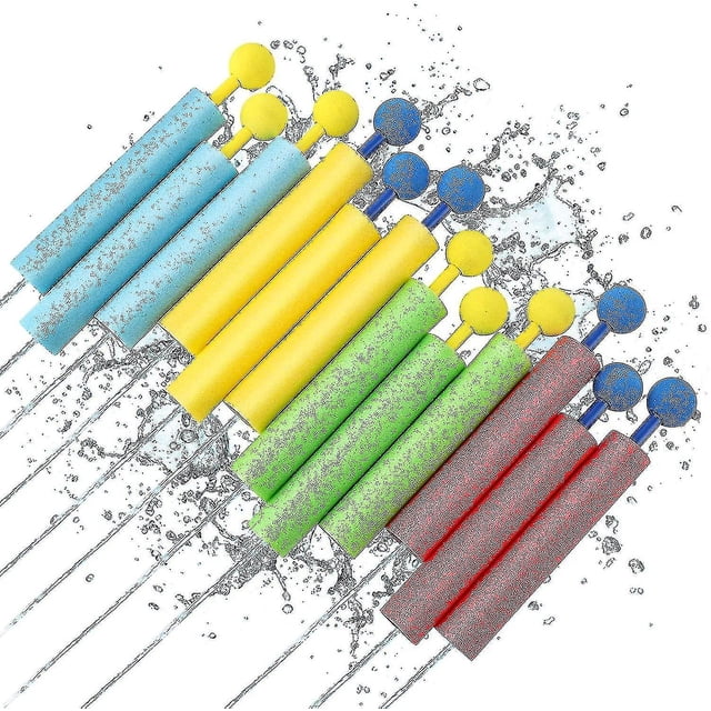 Foam Water Pistols For Kids 12 Pack , 31ft Long Distance, Water Squirters For Kids Swimming Party