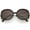 Black Gold / Lavender, variant on Women's Chunky Round Sunglasses Open Metal Arms Neutral Colored Lens 55mm (Black Gold / Lavender)