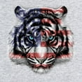 thumbnail image 3 of Tee Hunt American White Tiger T-Shirt Stars and Stripes Wild Cat Nature Mens Shirt, Ash Gray, XX-Large, 3 of 5