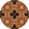 thumbnail image 1 of Ahgly Company Machine Washable Indoor Round Transitional Orange Area Rugs, 3' Round, 1 of 7