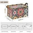 thumbnail image 7 of Yayeee Foldable Storage Basket for Shelves with Handles Waterproof Cloth Bins, Colorful Floral Pattern, 7 of 7