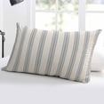 thumbnail image 5 of Blue Striped Throw Pillow Covers, Modern Farmhouse Stripes Rustic Soft Breathable Pillow Cases with Invisible Zipper for Sleeping, King Size Pillowcases for Couch Bed Sofa Chair 20x36 Inches, 5 of 6