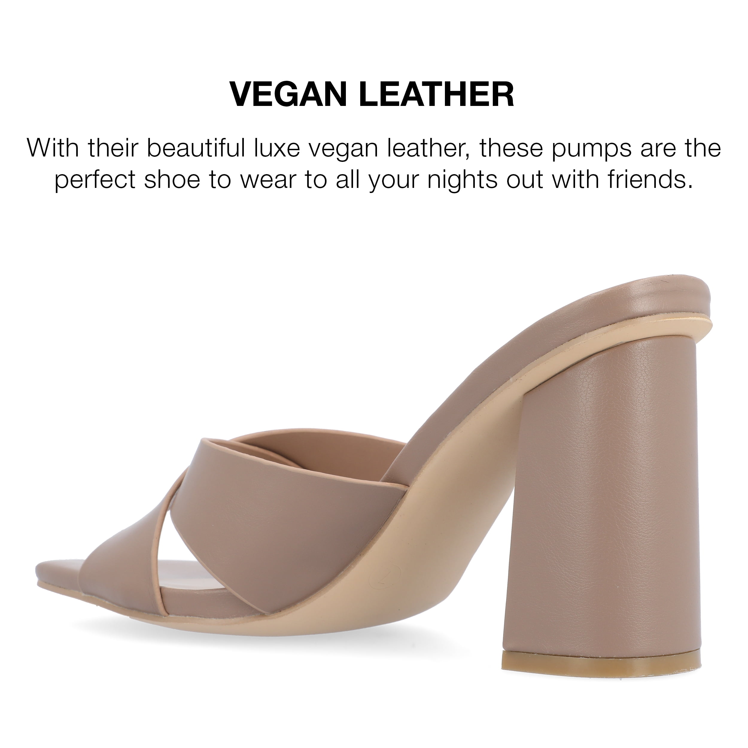 Journee Collection Womens Chazz Tru Comfort Foam Vegan Leather Block Heel Sandals