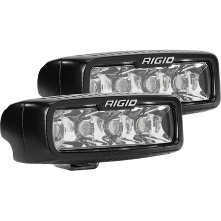 10 Degree Spot Led (Rigid Industries 905213 SR-Q Pro Spot Light; Surface Mount; 5 in.; Hybrid; 10 Degree; 4 White LEDs; Black Rectangular Housing; Set Of)