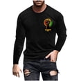 thumbnail image 2 of Blusas y camisas de manga larga con cuello redondo para hombre, blusa con estampado de liberación, de manga larga y cuello redondo, blusa para hombre., 2 of 5