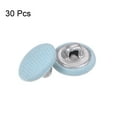 thumbnail image 3 of Uxcell 30pcs 18L Fabric Cloth Covered Button 11.5mm Metal Shank Round Sewing Buttons for Suits Dress Blouses, Blue, 3 of 5