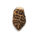 thumbnail image 6 of BLISSFUL STEP Women's Casual Pointy Toe Flat Slides Mules Shoes Leopard 5, 6 of 8