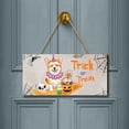 thumbnail image 2 of Trick or Treat Corgi Funny Mummy Cosplay Pumpkin Candy Basket Landscape Wood Sign Welsh Corgi Dog Lover Gifts Idea Hanging Wall Home Decor - 12016, 2 of 5