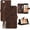 Brown, variant on for iPhone SE 2022 Case/SE 2020 Case,iPhone 8/7 Case,6/6S Phone Case Wallet Card Holder,Leather Stand Flip Cases,Wrist Strap,Magnetic Closure,Shockproof Protective Cover (Brown)