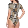 thumbnail image 4 of The Xecao Cartoon Bear Women's Crew Neck Body Suit, a short-sleeved bodysuit and basic swimsuit, both comfort and style for dating and daily life, 4 of 9