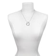 thumbnail image 3 of Delight Jewelry Silvertone Mini Paw with Purple Crystal Joy Ring Charm Necklace, 18", 3 of 4