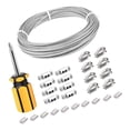 thumbnail image 2 of DYNWAVECA Stainless Steel Wire Rope Versatile Bell Rope Clothesline Picture Hanging Cable Kits Sturdy for Home Farm Garden Porch Patio , 20m, 2 of 10