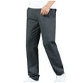 thumbnail image 2 of Wyobmus Cargo Pants for Men Multi-Pocket Drawstring Waistband Trousers Large Size Cargo Pants Trousers Fall Clothes 2024 Gray, 2 of 5