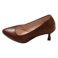 thumbnail image 3 of YLYL Women's Pumps Kitten Heel Pointed Toe Slip on Casual Wedding Work Business Office Dress Shoes, 3 of 9