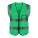 thumbnail image 2 of Chaleco Rygai de tela reflectante transpirable, protector de seguridad para exteriores, verde oscuro, 2 of 8