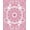 Pink, Pattern 2, variant on ODIKA 2x3 Machine Washable Non-Slip Area Rug, Bohemian Starburst with Radiating Petal Framework Design High Traffic Rug, Green, 601017