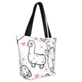 thumbnail image 2 of Fotbe Alpacas and Hearts Pattern Beach Tote,Shoulder Handbag,Spacious Tote Bag,Lightweight Travel Bag,Versatile Shopping Bag, 2 of 9