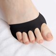thumbnail image 4 of Ljudmp Women's 1 Pair Non-Slip Forefoot Half-Toe Socks Reusable Invisible Liner Pads for High Heels Sandals Black, 4 of 6