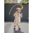 thumbnail image 4 of BemeyourBBs Boys Halloween Outfits Pumpkin Print Button T-Shirt and Elastic Shorts, 4 of 9