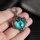 thumbnail image 1 of Evil Eye Pendant Necklace Protection Stone From Evil Jewelry Turkish Vintage Blue Third Eye Gothic, 1 of 2