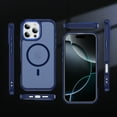 thumbnail image 4 of Allytechgroup iPhone 15 Pro Max Case Magnetic, Compatible with Magsafe Matte Back Cover Military Grade Shockproof Anti-Scratch Slim Fit Phone Case Cover for Apple iPhone 15 Pro Max, Darkblue, 4 of 9
