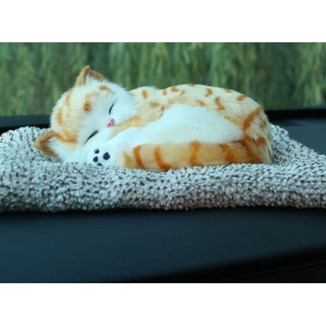 Adorno para coche purificador de ambientador para perro Gato bolsa de carbón de bambú color Gato naranja oso de fresa