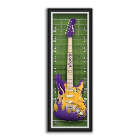 Minnesota Vikings 14 x 37 Framed Electric Guitar Print