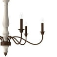 thumbnail image 4 of Hunter - Teren 6-light Distressed White, Large Chandelier, Dimmable, Formal Style, Candle Shaped, for Bedrooms, Dining, Living Rooms - 19280, 4 of 8