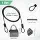 thumbnail image 3 of Uxcell 1-Set Candado de Seguridad, Cable de Acero Recubierto de 6.56FT con Candado de Combinación de 3 Dígitos, Cable Resistente a Cortes [Negro], 3 of 6