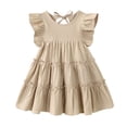 thumbnail image 6 of Shachafan Girls Tiered Party Dress With Ruffle Sleeves And Pleated Design For Summer Occasions Girl Dresses 5, 6 of 6