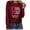 Red, variant on 2025 Clearance! Womens Clearance asdoklhq Womens Plus Size Clearance Women Breast Cancer Top Casual Long Sleeve O-neck Sweatshirt Pullover Blouse