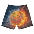 thumbnail image 2 of ALAZA Boys Swim Trunks Burning Basketball Beach Board Shorts Drawstring Swimsuit 4T, 2 of 6