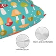 thumbnail image 3 of Fotbe Mushrooms Funda de Almohada Decorativa Estilo Occidental, Lujo en Algodón, Fundas para Almohadas King, Cojín Estampado para Decoración del Hogar-14"x20", 3 of 6