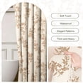 thumbnail image 5 of Sanmadrola Shower Curtain Floral Plant Shower Curtain Set with Tassels, Heavy Duty Faux Cotton Linen Cottagecore Boho Vintage Rustic Shower Curtains with Hooks for Bathroom Decor, 72x72 in, 5 of 8