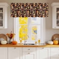 thumbnail image 2 of Valances for Windows Fall Maple Leaf Thanksgiving Pinecone Rod Pocket Short Curtain for bathroom living room bedroom Farm Mushroom Coffee 1 Panel 54x18in, 2 of 9