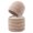 Beige, variant on Bib Hat Two Piece Set Thickened And Padded Knitted Plush Woolen Hat Scarf Outdoor Hat Set